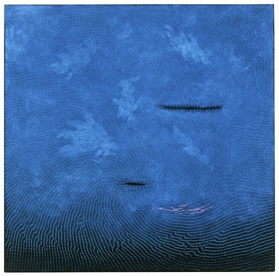 Shirazeh Houshiary, Haze
2011, Pencil and pigments, black aquacryl on canvas and aluminium